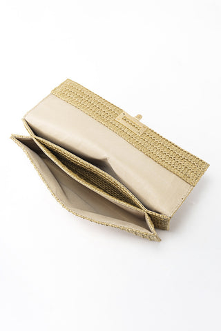 Woven Clutch with Metal Clasp