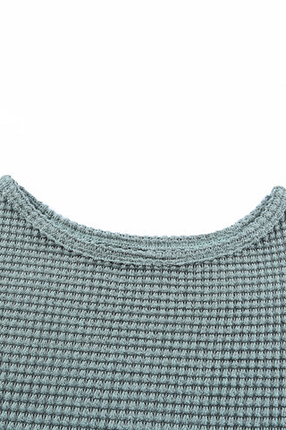 Waffle Knit Long Sleeve Top - 3 Colors