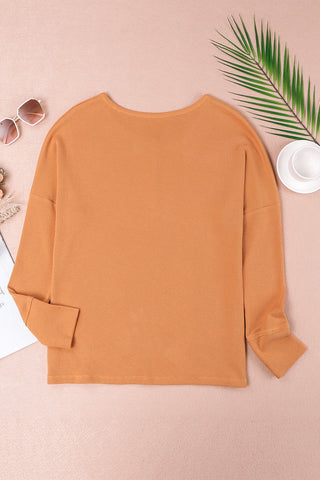 Casual Waffle Knit Henley Top - 4 Colors