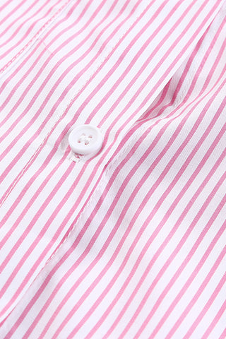 Striped Shirt Shirred Cuffs - 3 Colors