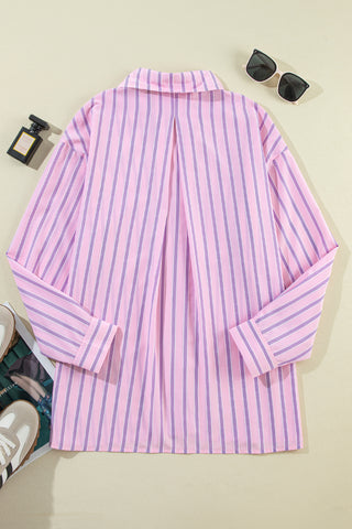 Pink & Mauve Striped Shirt