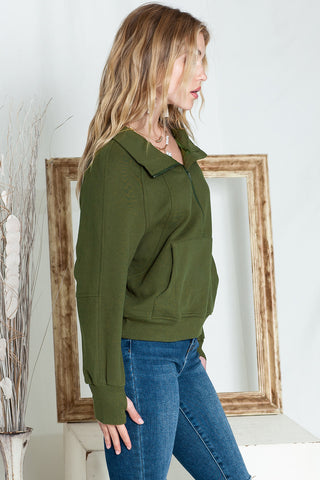 Pullover High Neck Zip Front - 3 Colors