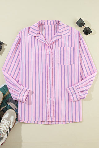 Pink & Mauve Striped Shirt