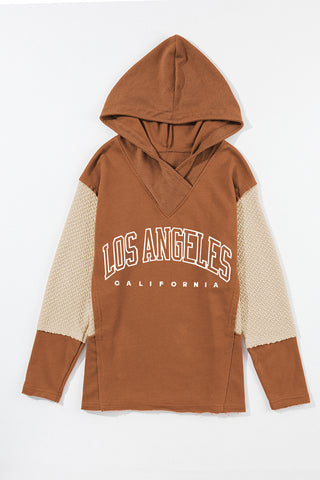 Chestnut Patchwork Hoodie 'LA California'