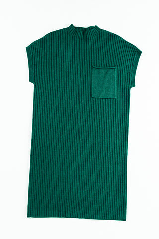 Ribbed Knit Loose Fit Short Sleeve Sweater Dress - 4 Colors