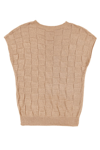 Textured Knit Top with Chest Pocket - 4 Colors