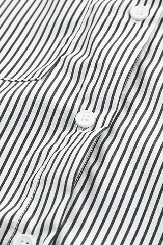 Striped Shirt Shirred Cuffs - 3 Colors