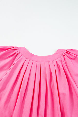 Hot Pink Baby Doll with Pleats