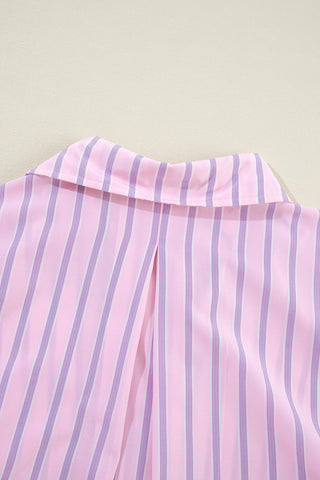 Pink & Mauve Striped Shirt