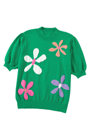 60s Flower Power Short Sleeve Knit