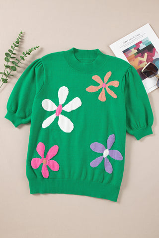 60s Flower Power Short Sleeve Knit