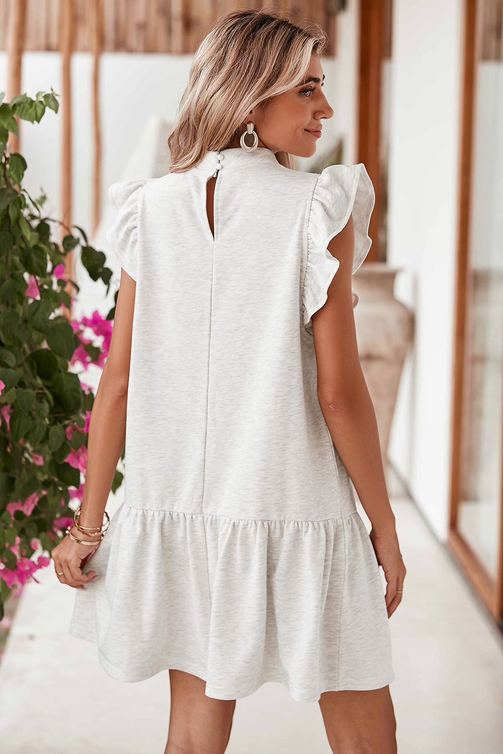 Ruffle Hem & Sleeves T-shirt Dress - 2 Colors – Oliviea No. 9