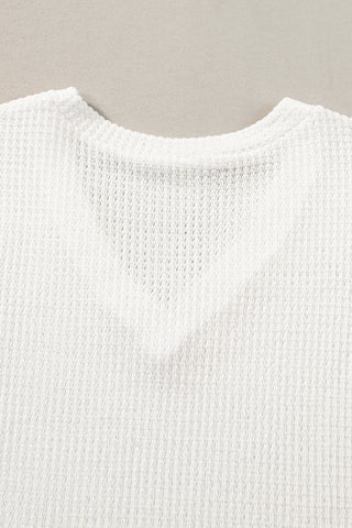 Tulip Sleeve V Neck Waffle Knit - 3 Colors