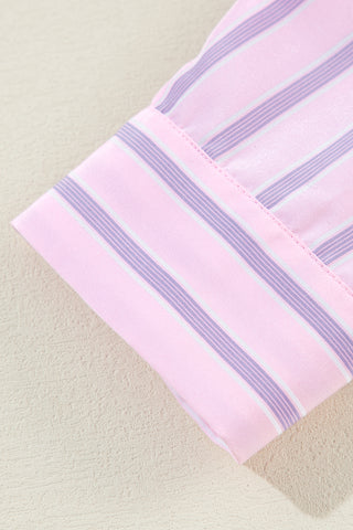 Pink & Mauve Striped Shirt